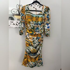 ✨Dolce & Gabbana Silk Majolica Print Dress✨